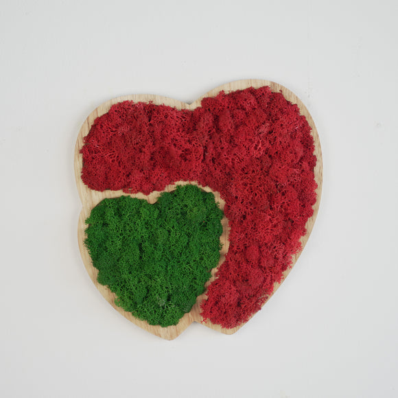 Panneau mural en lichen stabilisé vert clair