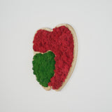 Panneau mural en lichen stabilisé vert clair