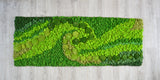 Panneau mural en lichen stabilisé vert clair