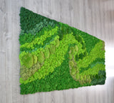Panneau mural en lichen stabilisé vert clair